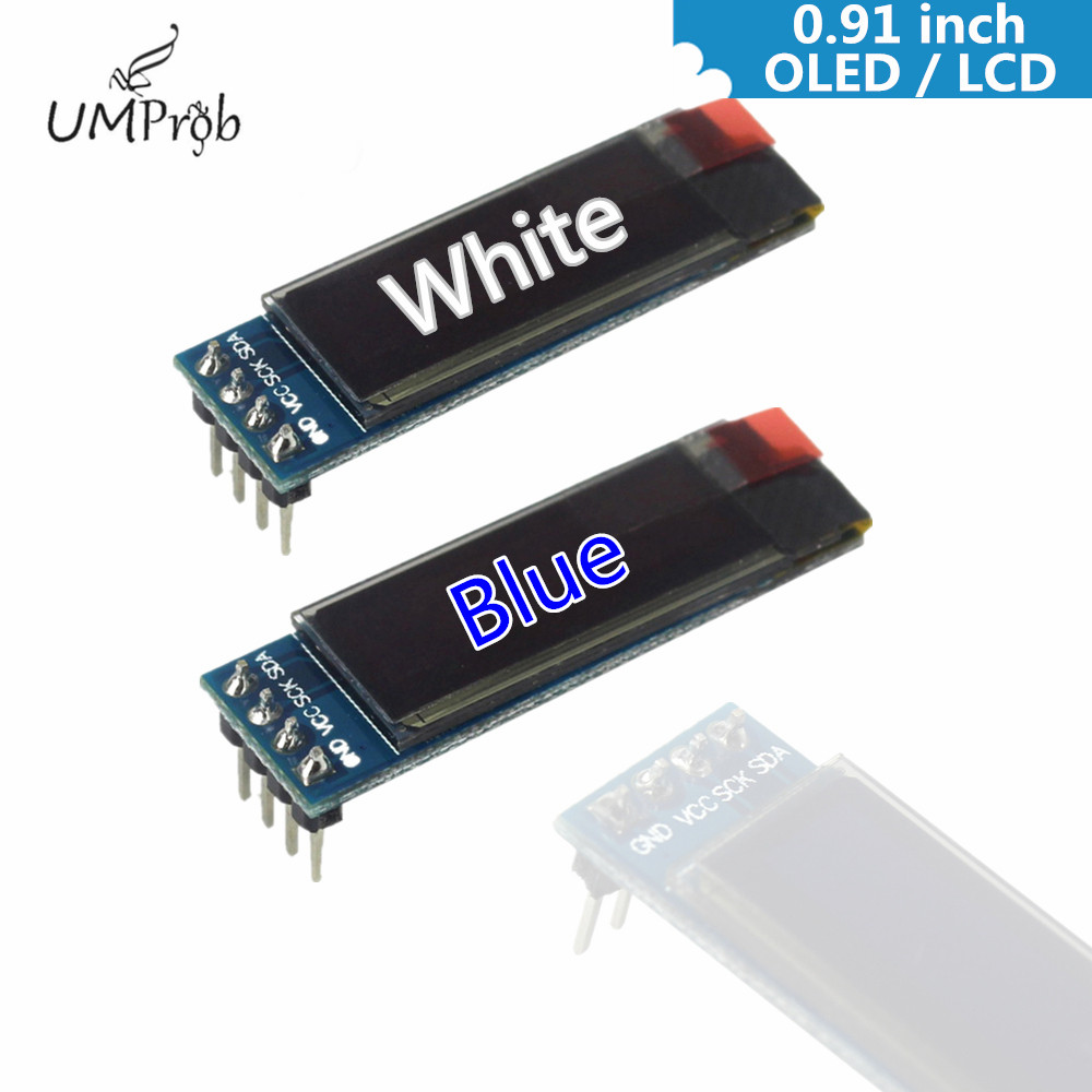 Arduino Diy Electronics - 0,91-calowy 128x32 IIC I2C biały /