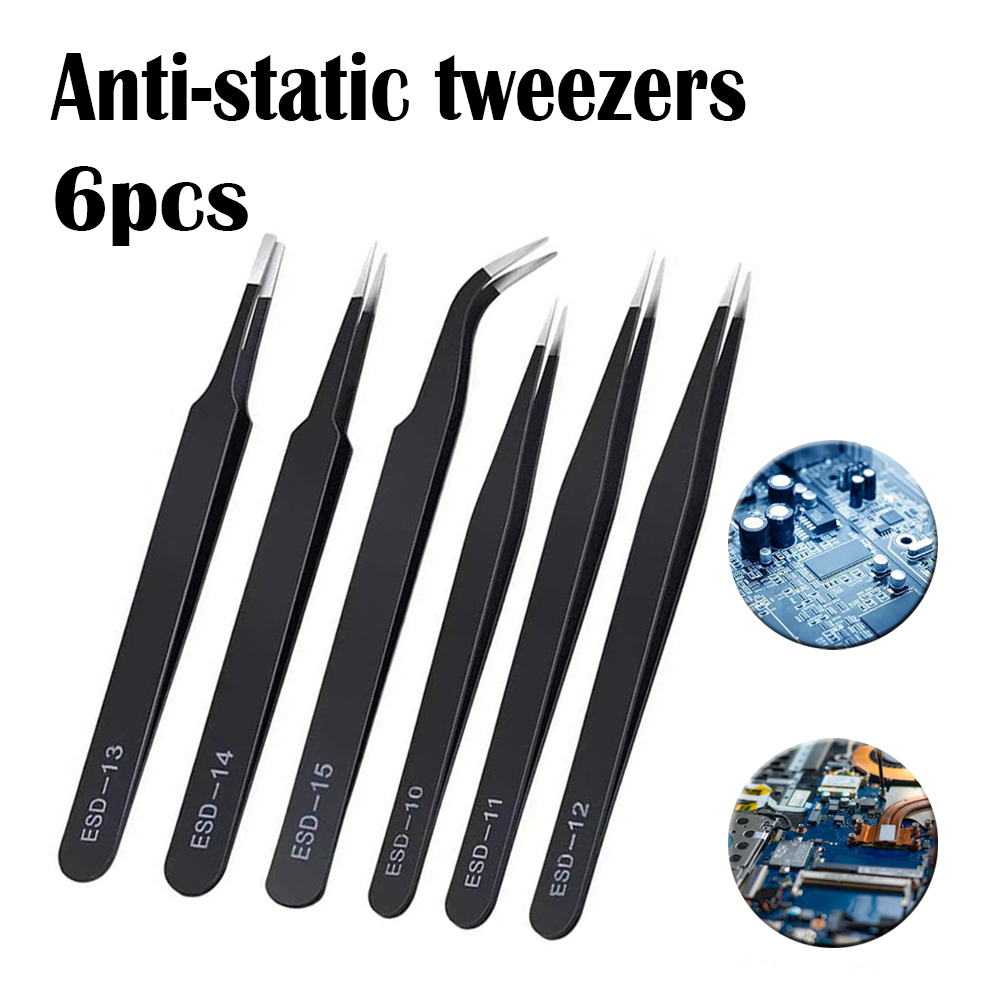 Diy Electronics Repair - Zestaw pęset antystatycznych ze stali nierdzewnej