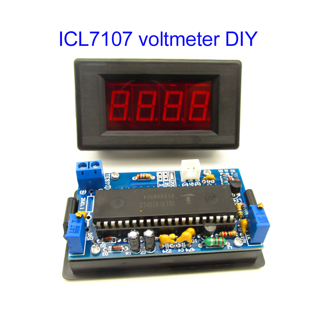 Diy Electronics Components Kit - Zestaw DIY Woltomierza ICL7107, Części do