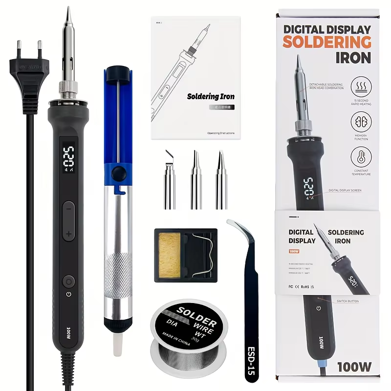 Diy Electronics Repair - Zestaw cyfrowej lutownicy 100W z regulacją