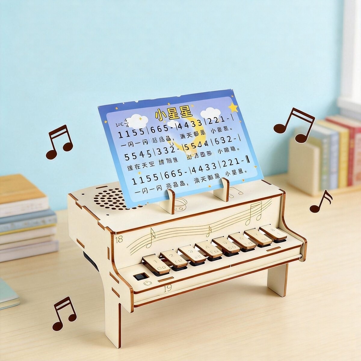 Diy Electronics Components Kit - Zestaw do samodzielnego montażu drewnianego pianina
