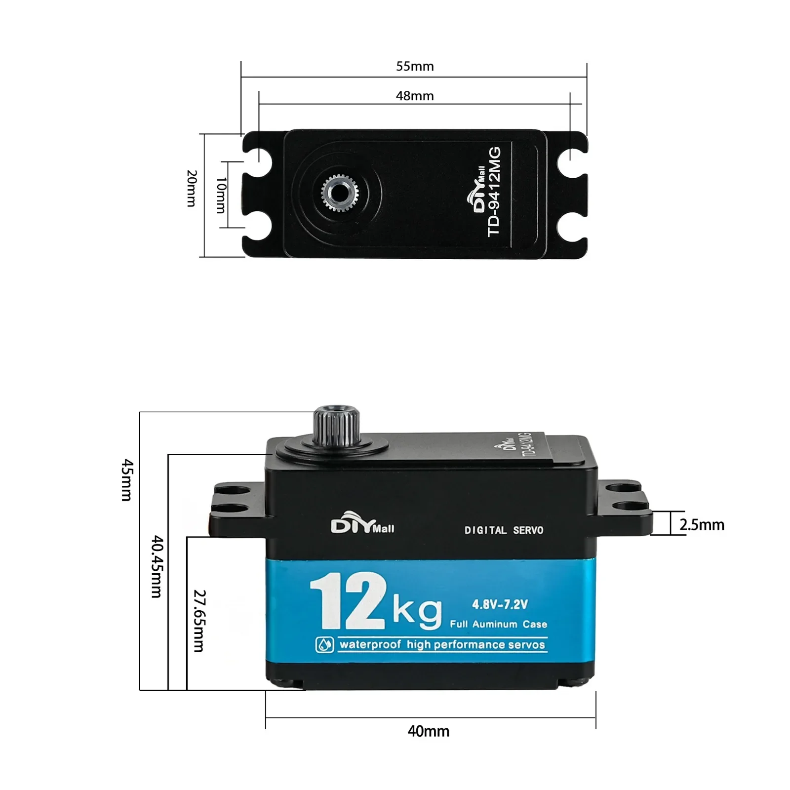 12KG TD-9412MG W pełni metalow – Servo Motor Sg90 recenzja i cena