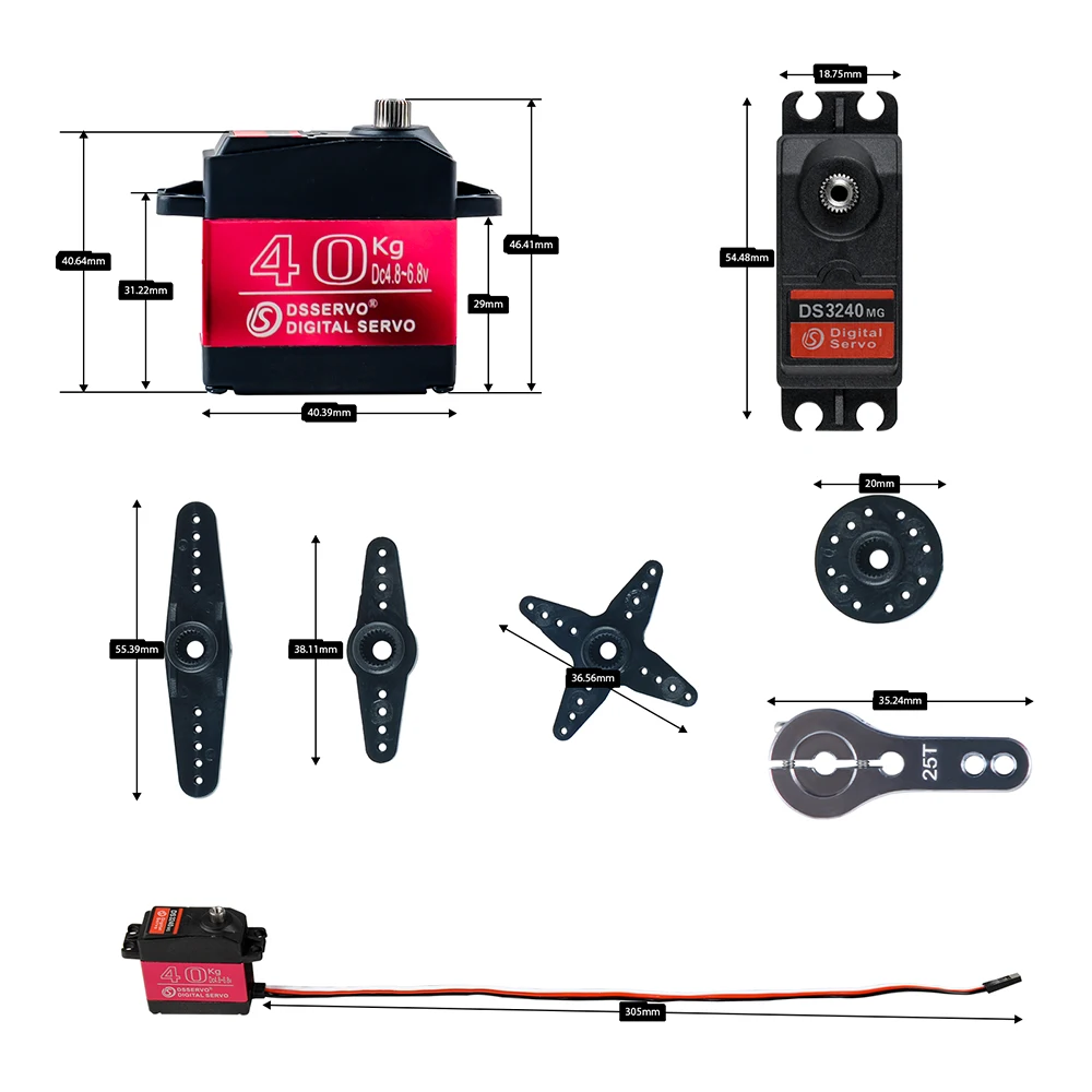 40KG Dsservo DS3240 Duży momen – Servo Motor Sg90 recenzja i cena