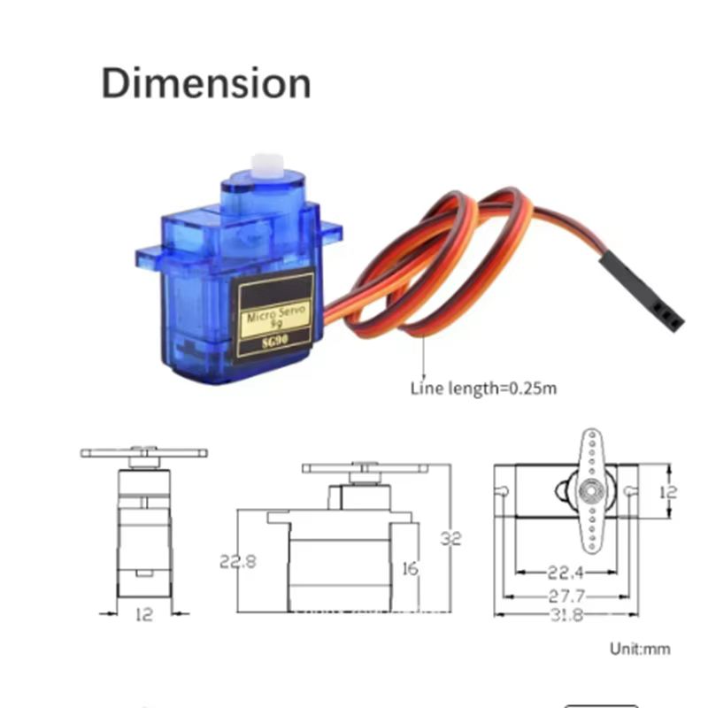 2/4 szt. Serwomechanizm Sg90 M – Servo Motor Sg90 recenzja i cena