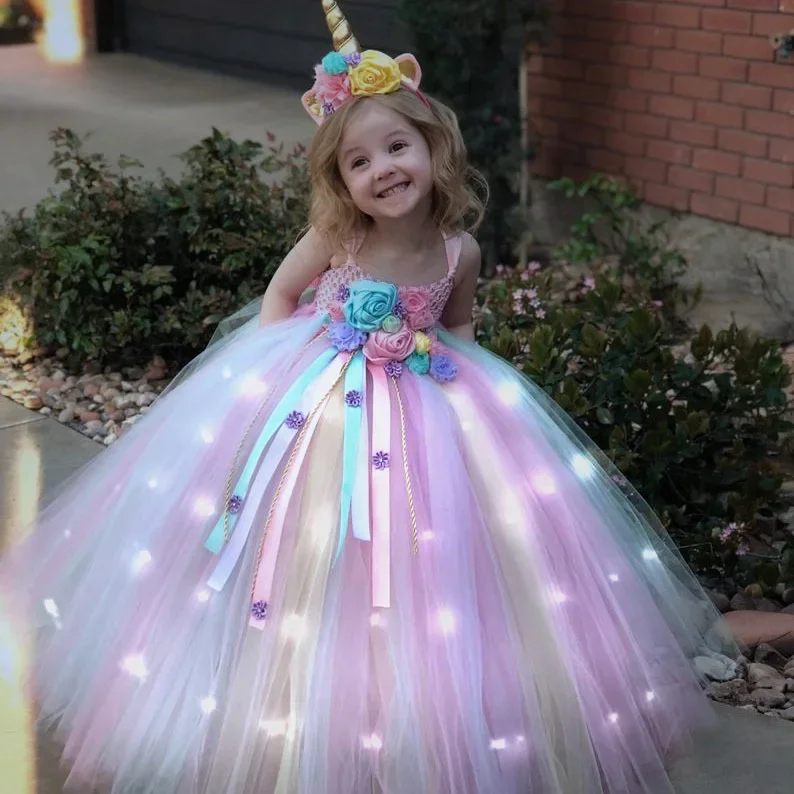 Gilrs Long LED Unicorn Tutu Dr – Diy Halloween Electronics recenzja i cena