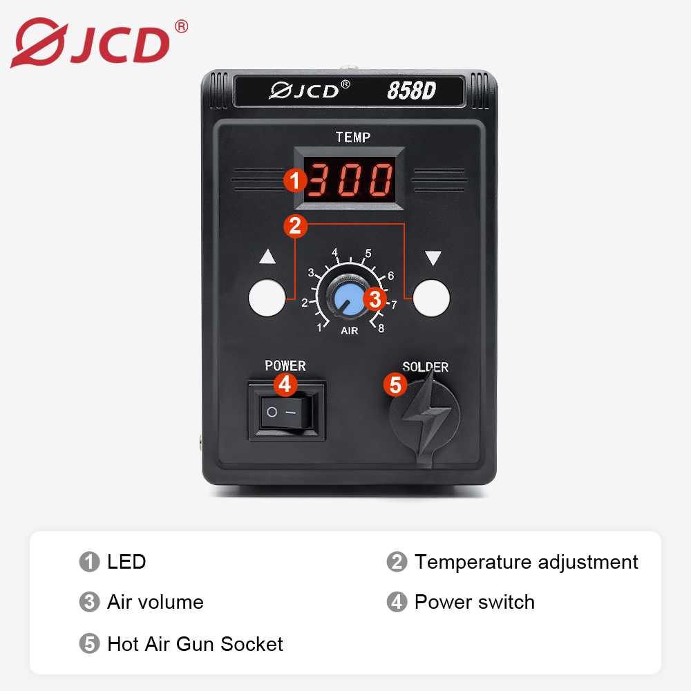JCD Hot Air Gun 858D 700W BGA  – Smd Solder Paste recenzja i cena