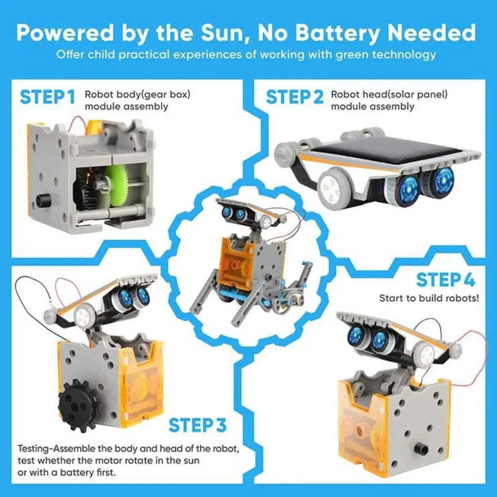13 w 1 Robot zasilany energią  – Diy Electronics Components Kit recenzja i cena